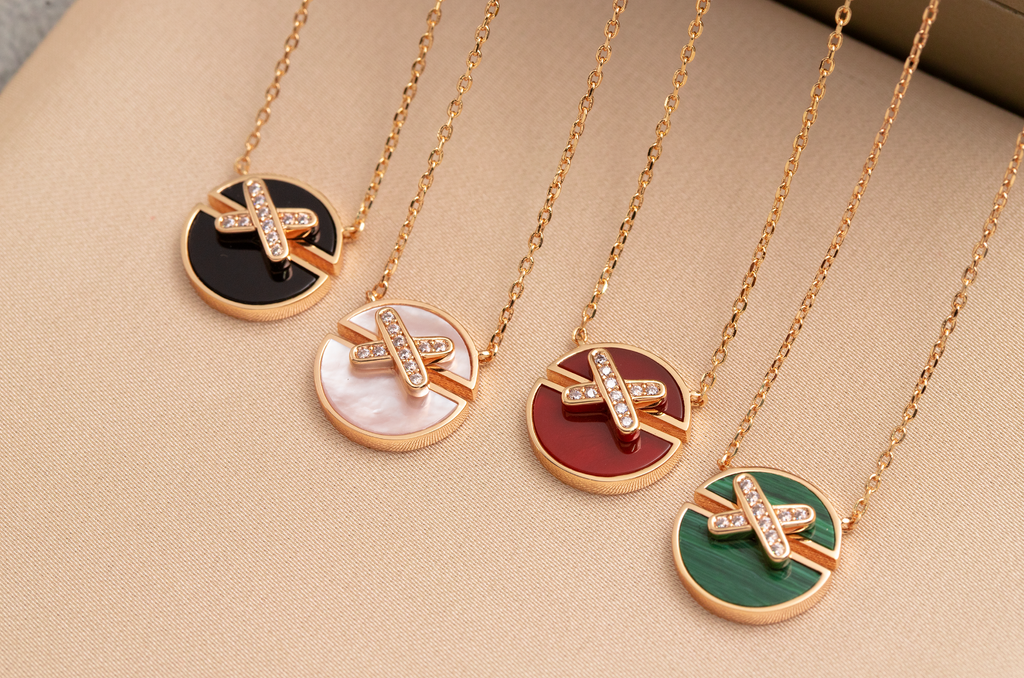 ¡®Lumi¡¯JEUX DE PINK GOLD DIAMOND NECKLACE