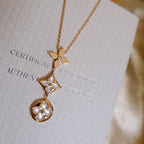 ¡®Lumi¡¯COLOR BLOSSOM LARIAT NECKLACE PINK GOLD WHITE MOTHER PEARL AND DIAMOND