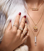 [Imperial] MOVE PM NECKLACE PINK GOLD DIAMOND