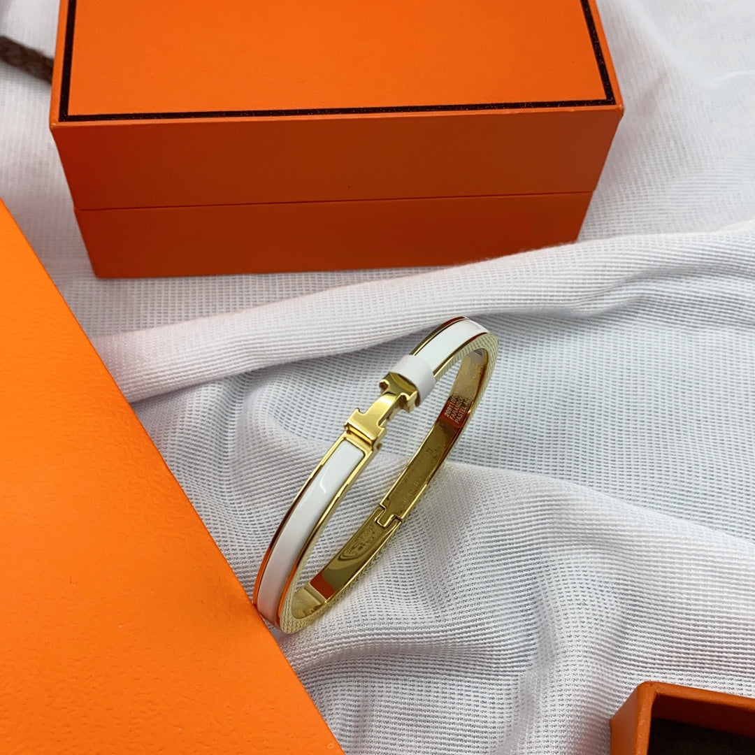 ¡®Lumi¡¯CLASSIC HM CLIC WHITE 8MM ENAMEL BRACELET