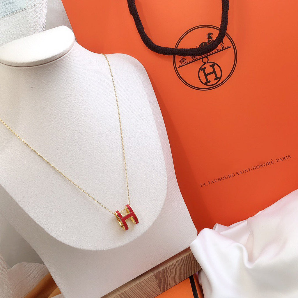 ¡®Lumi¡¯HM CLIC RED ENAMEL GOLD NECKLACE