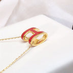 ¡®Lumi¡¯HM CLIC RED ENAMEL GOLD NECKLACE