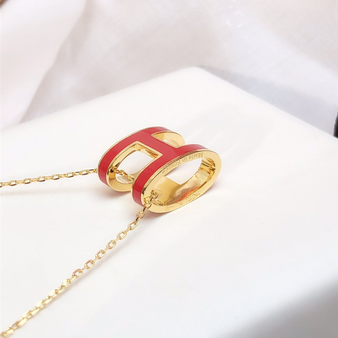 ¡®Lumi¡¯HM CLIC ROTE EMAILLE-GOLD-KETTE