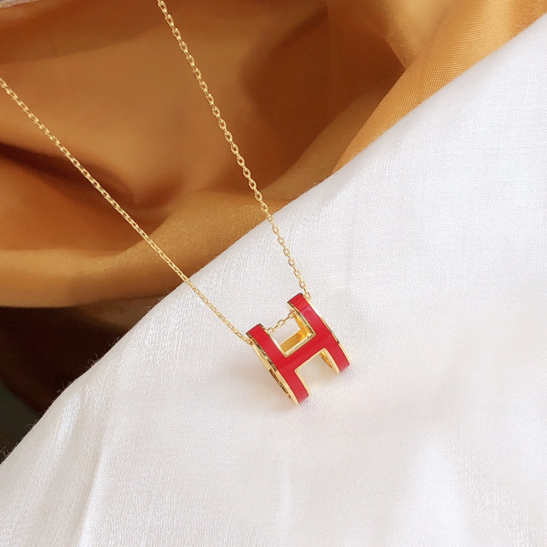 ¡®Lumi¡¯HM CLIC RED ENAMEL GOLD NECKLACE
