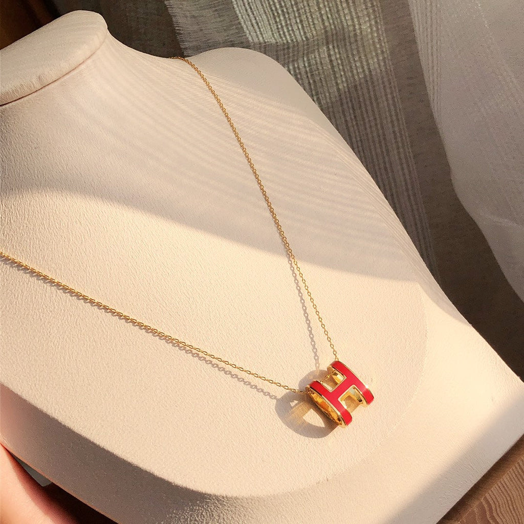 ¡®Lumi¡¯HM CLIC RED ENAMEL GOLD NECKLACE