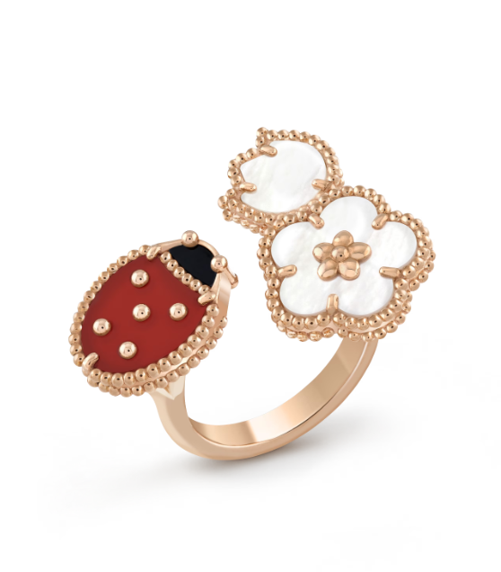 Lumi® Glücksmotiv 3-Motiv-Ring aus Roségold