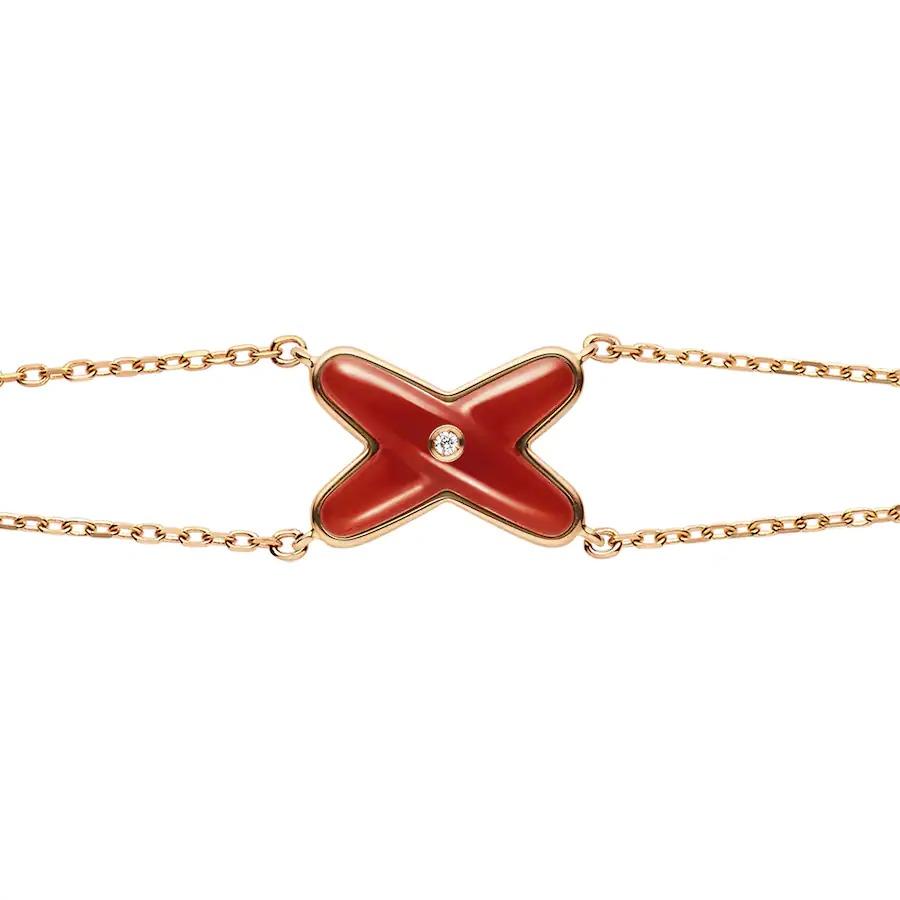 ¡®Lumi¡¯JEUX BRACELET CARNELIAN PINK GOLD 1 DIAMOND