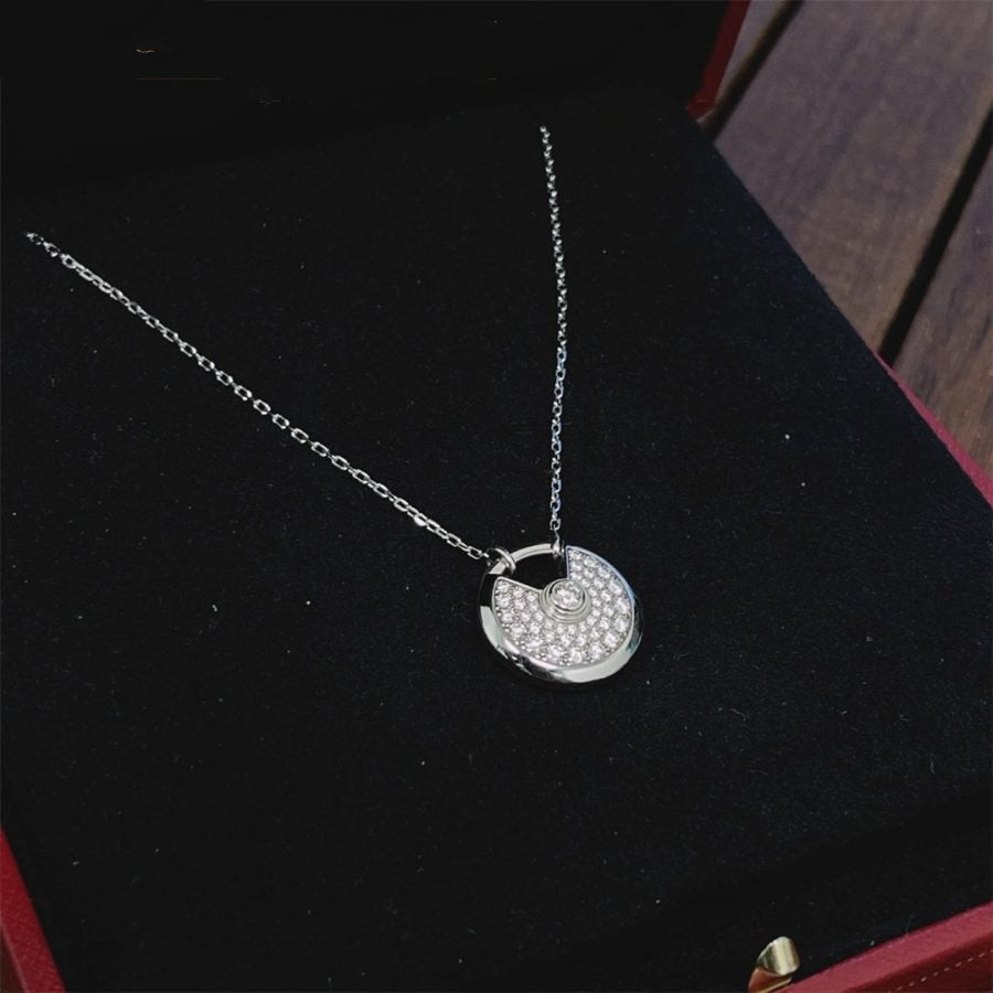 ¡®Lumi¡¯AMULETTE SILVER FULL DIAMOND NECKLACE