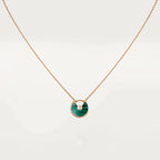 ¡®Lumi¡¯AMULETTE ROSE GOLD MALACHITE NECKLACE