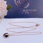 ¡®Lumi¡¯AMULETTE ROSÉGOLD ONYX-HALSKETTE