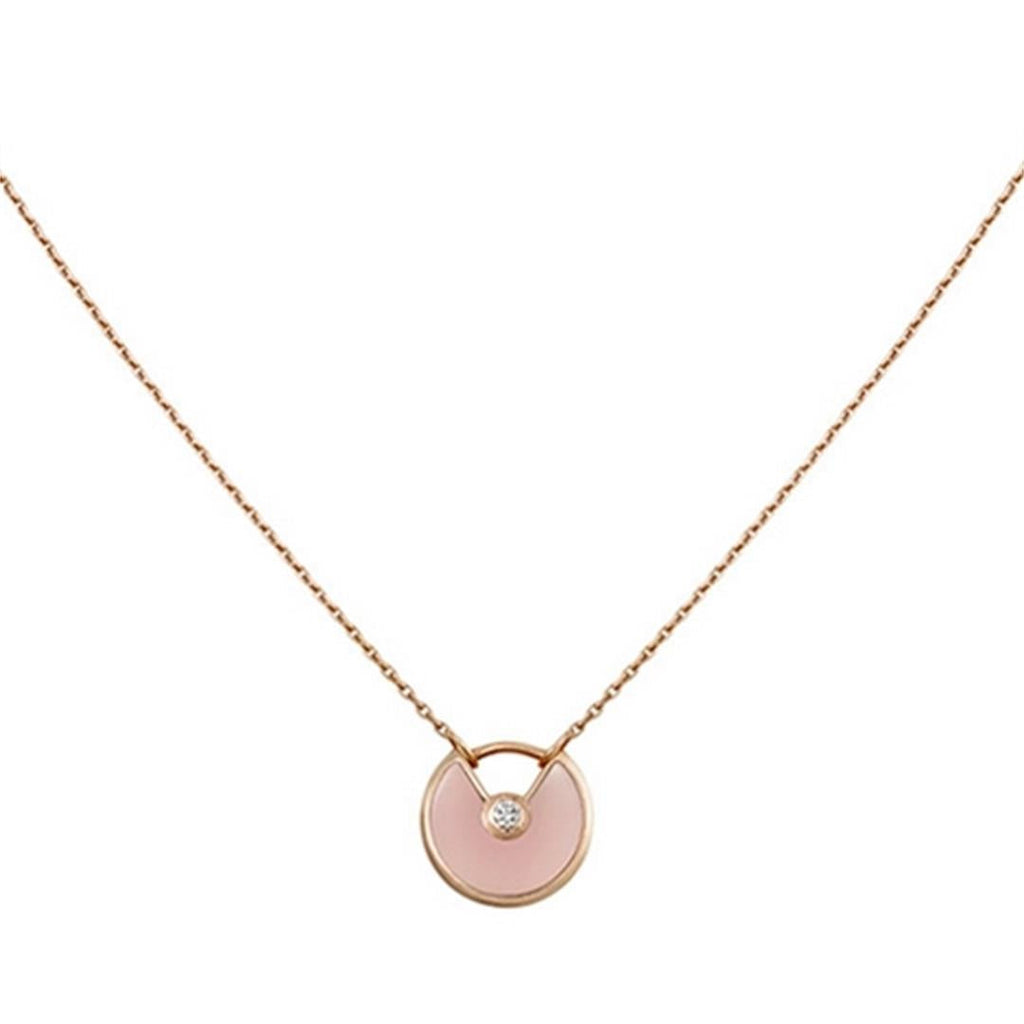 ¡®Lumi¡¯AMULETTE ROSÉGOLD ROSA MOP-HALSKETTE