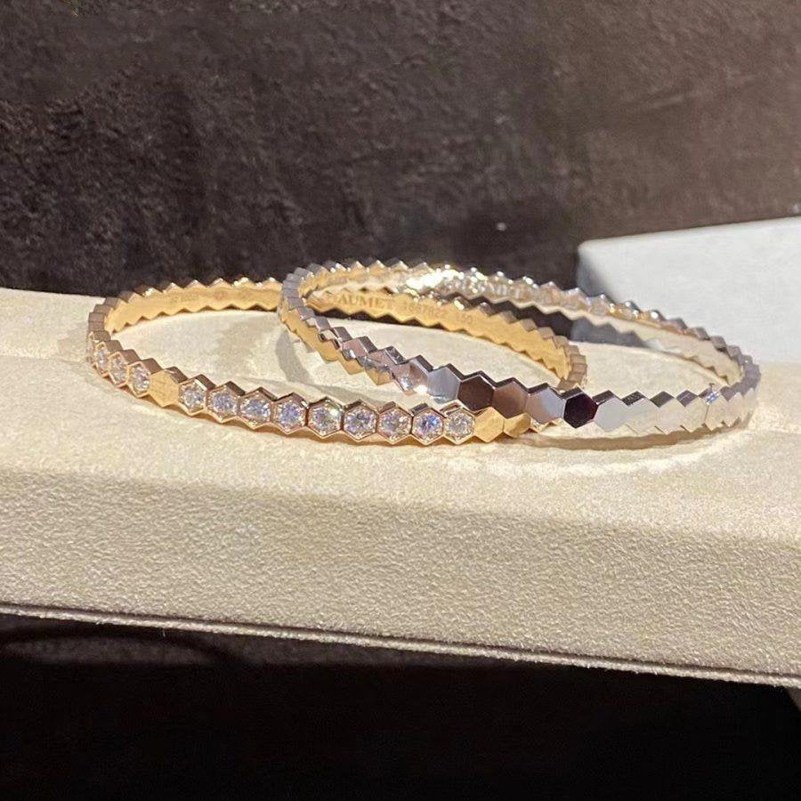 ¡®Lumi¡¯BEE LOVE GOLD BRACELET FULL DIAMOND