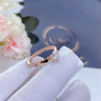 LumiBEE LOVE RING ROSA GOLD 1 DIAMANT