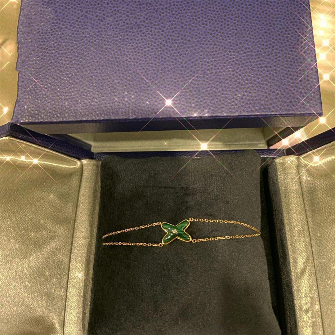 ¡®Lumi¡¯JEUX BRACELET MALACHITE PINK GOLD 1 DIAMOND