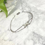 LumiJeux Armband Weiß Perlmutt Silber 1 Diamant