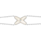 LumiJeux Armband Weiß Perlmutt Silber 1 Diamant