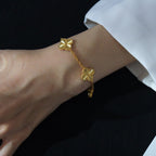 [Lumi jewelry] CLOVER 5 MOTIF LASER BRACELET COLLECTION