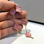 [Lumi jewelry] CLOVER 5 MOTIFS  PINK MOP BRACELET COLLECTION