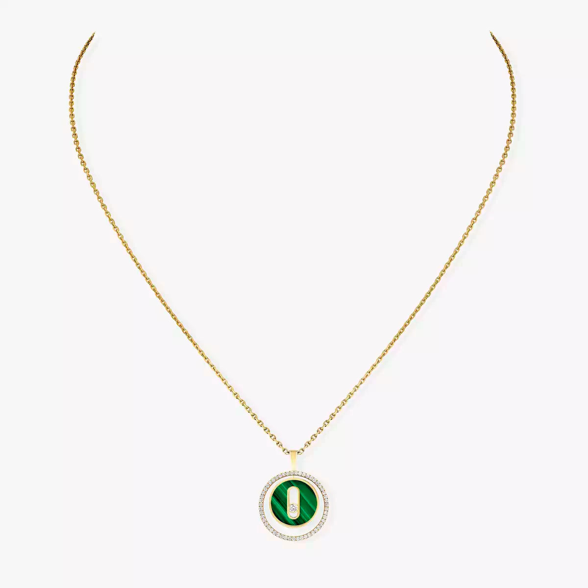 [Imperial Jewelrys]Lucky Move Diamond Necklace in Rose Gold and White Mother-of-Pearl