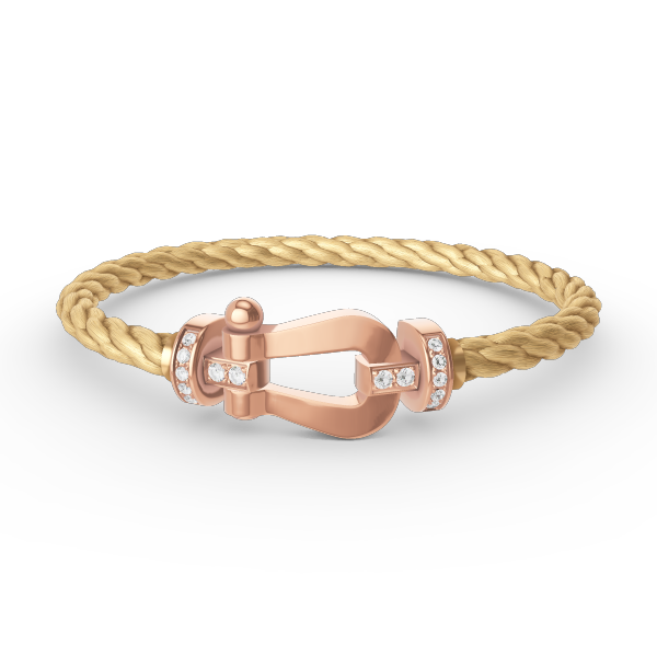 ¡®Lumi¡¯FORCE LARGE HORSESHOE HALF DIAMOND BRACELET ROSE GOLD