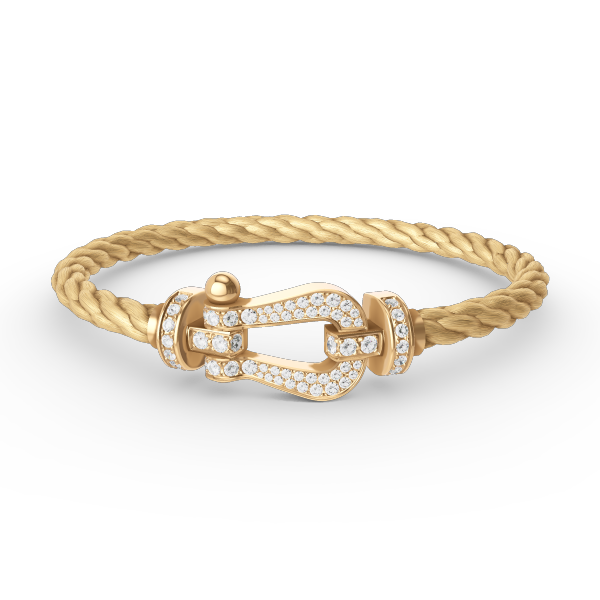 ¡®Lumi¡¯FORCE LARGE HORSESHOE FULL DIAMOND BRACELET GOLD