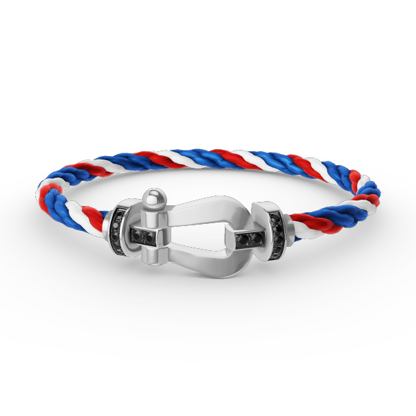 ¡®Lumi¡¯FORCE LARGE HORSESHOE BLACK DIAMOND BRACELET SILVER