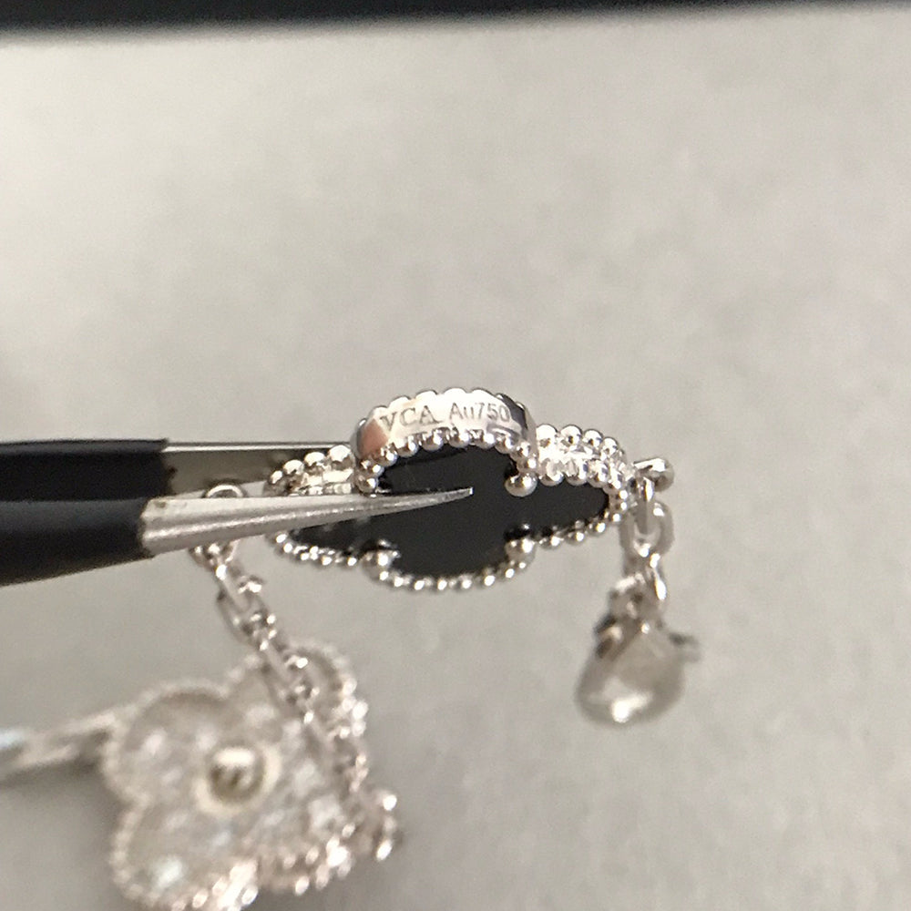 [Lumi jewelry] CLOVER 5 MOTIF ONYXS BRACELET COLLECTION