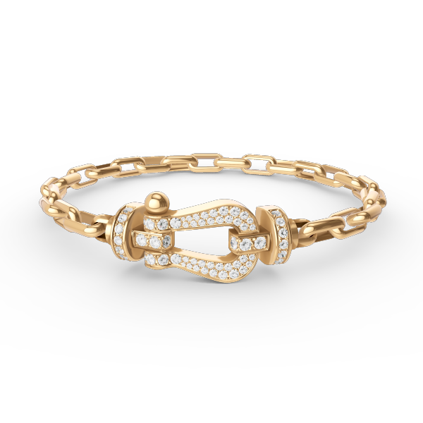 ®Lumi®FORCE Großes Hufeisen-Metallarmband mit Verschluss