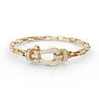 ®Lumi®FORCE Großes Hufeisen-Metallarmband mit Verschluss