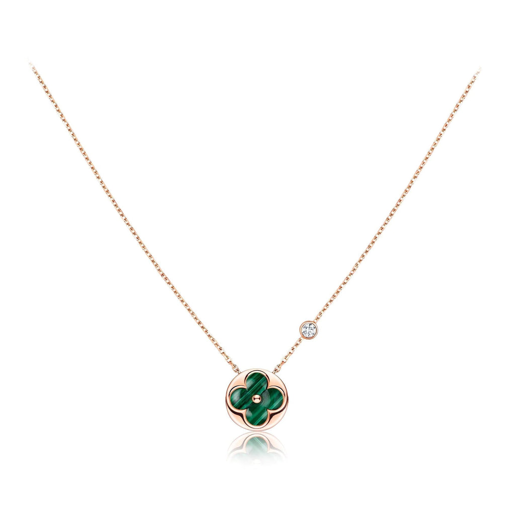 Lumi® Sonnenanhänger, roségoldene Halskette mit 1 Diamanten