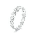Blumenring mit Zirkonia-Besatz – Statement-Ring