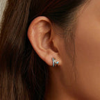 Mehrlagige Ohrstecker mit Teufelsaugenmotiv
