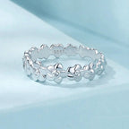 Blumenring mit Zirkonia-Besatz – Statement-Ring