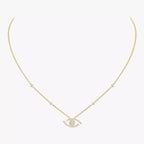[Imperial Jewelrys]Pave_ Diamond Necklace Lucky Eye