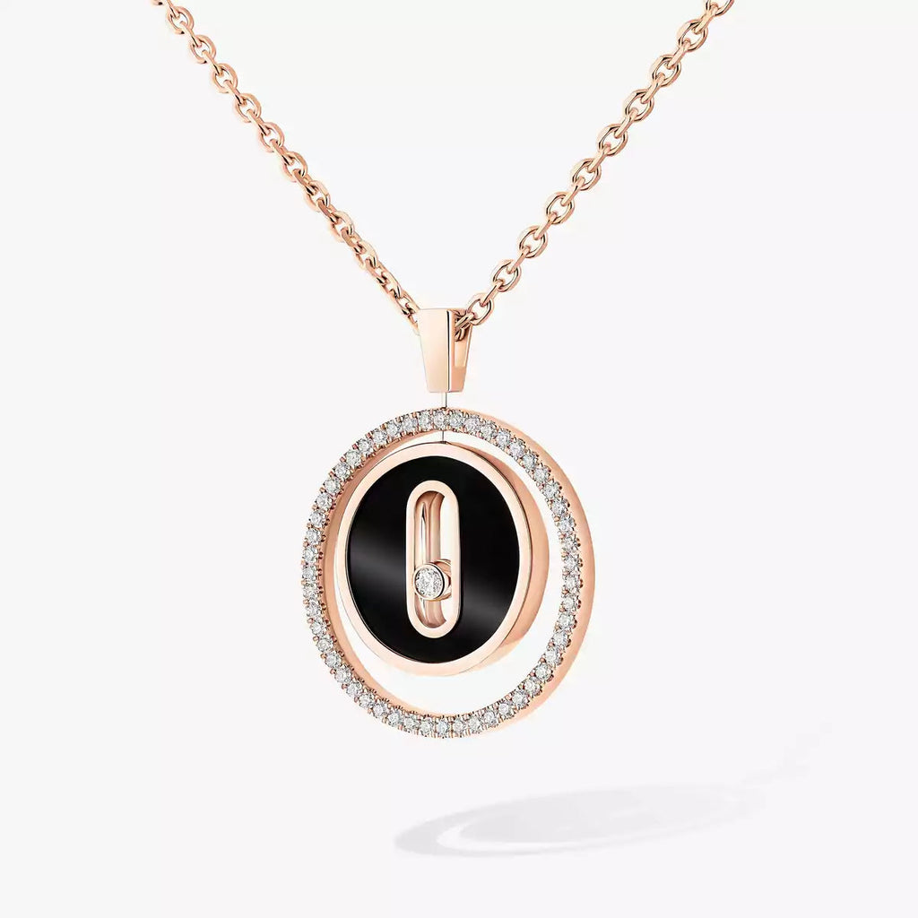 [Imperial Jewelrys]Lucky Move Diamond Necklace in Rose Gold and White Mother-of-Pearl