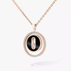 [Imperial Jewelrys]Lucky Move Diamond Necklace in Rose Gold and White Mother-of-Pearl