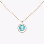 [Imperial Jewelrys]Lucky Move Diamond Necklace in Rose Gold and White Mother-of-Pearl