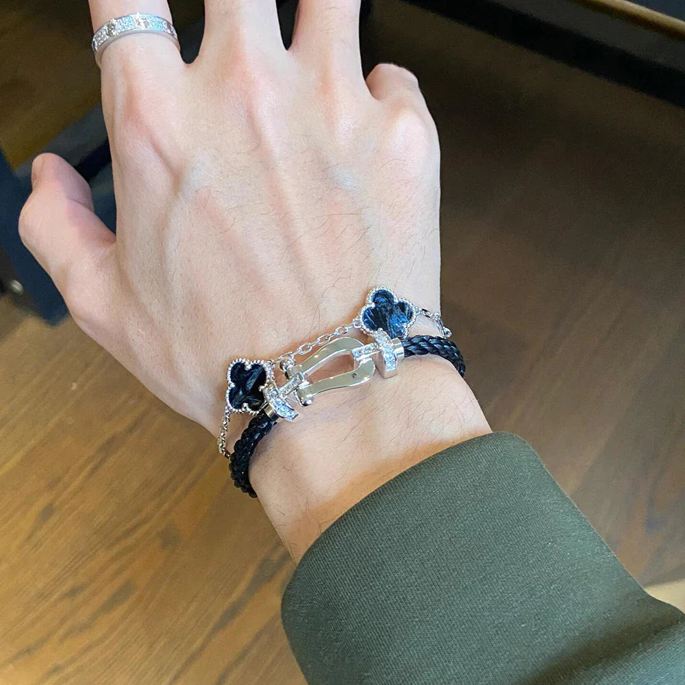 [Lumi jewelry]CLOVER 5 MOTIF PIETERSITE BRACELET COLLECTION
