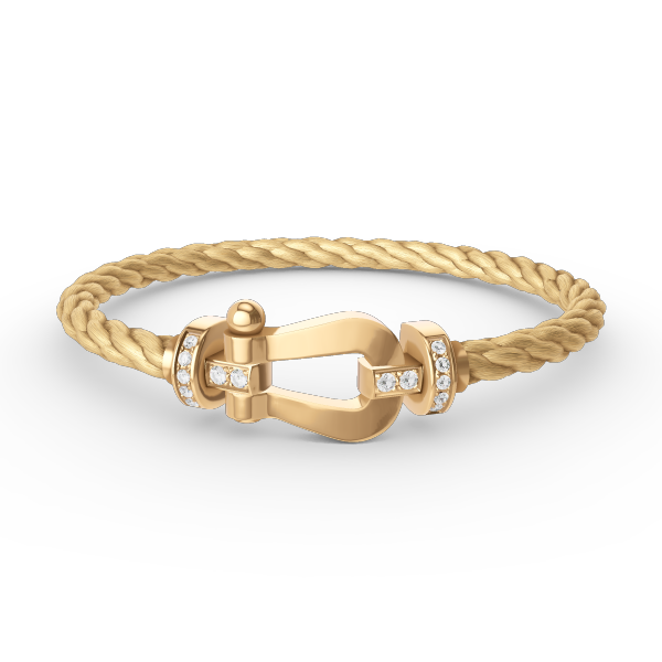 ¡®Lumi¡¯FORCE LARGE HORSESHOE HALF DIAMOND BRACELET GOLD