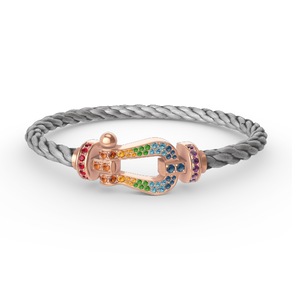 ¡®Lumi¡¯FORCE LARGE HORSESHOE  COLORED DIAMOND BRACELET ROSE GOLD