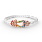 ¡®Lumi¡¯FORCE LARGE HORSESHOE  COLORED DIAMOND BRACELET ROSE GOLD