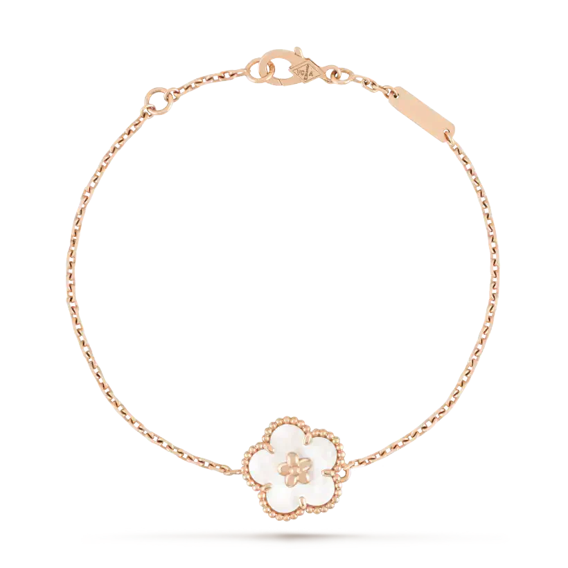 ¡®Lumi¡¯LUCKY WHITE MOP PLUM BLOSSOM  BRACELET