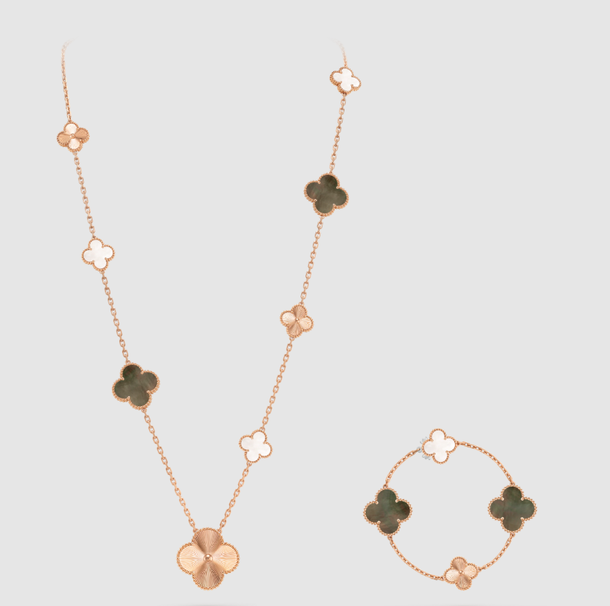 [¡®Lumi¡¯] 25 NEW CLOVER 15 MOTIFS GRAY MOTHER-OF-PEARL