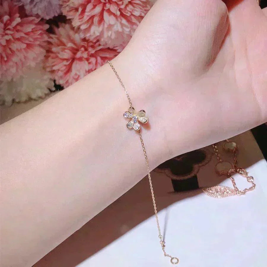 ¡®Lumi¡¯FRIVOLE GOLD FLOWER DIAMOND BRACELET