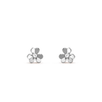 ¡®Lumi¡¯FRIVOLE MINI SILVER FLOWER EARRINGS