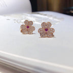 ¡®Lumi¡¯FRIVOLE PINK GOLD FLOWER DIAMOND EARRINGS