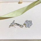 ¡®Lumi¡¯FRIVOLE SILVER FLOWER DIAMOND EARRINGS