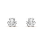 ¡®Lumi¡¯FRIVOLE SILVER FLOWER DIAMOND EARRINGS