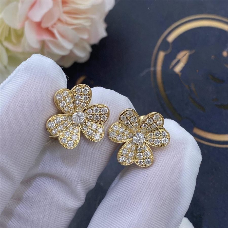 ¡®Lumi¡¯FRIVOLE GOLD FLOWER DIAMOND EARRINGS