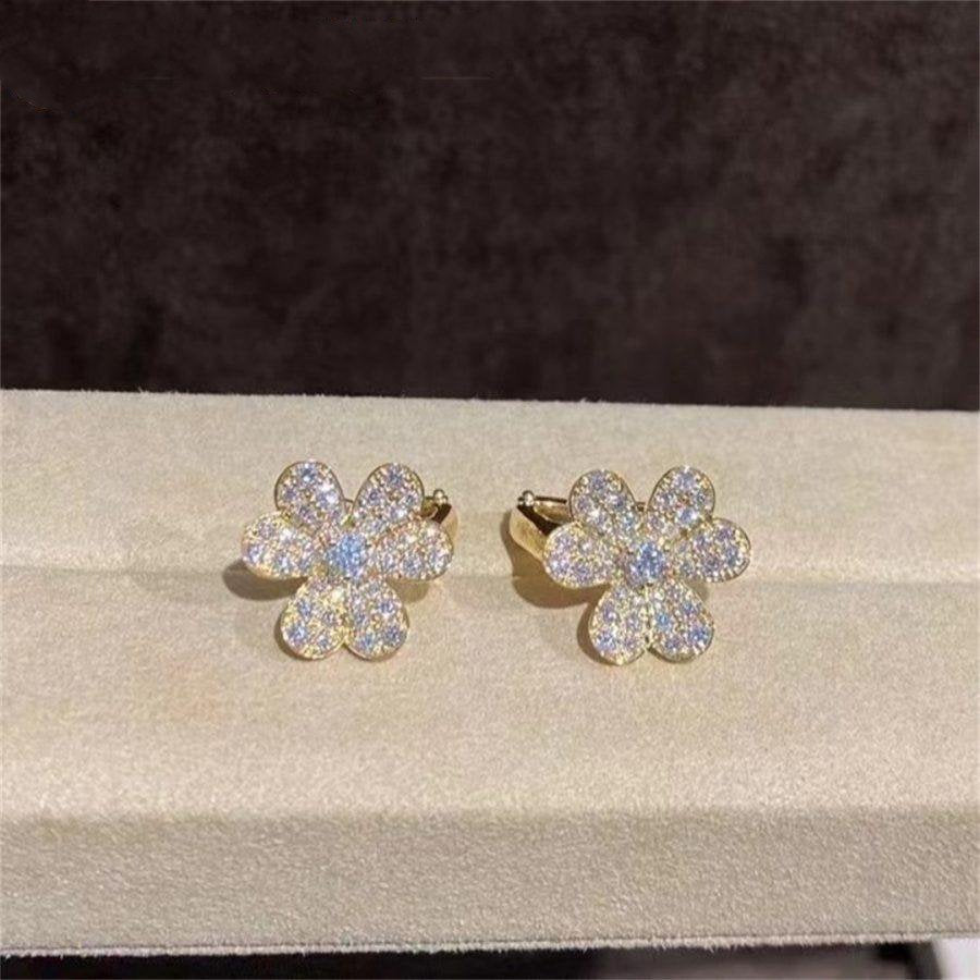 ¡®Lumi¡¯FRIVOLE GOLD FLOWER DIAMOND EARRINGS
